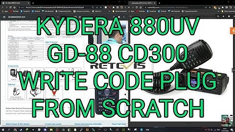 KYDERA 880UV/RETEVIS RT73 Write Code Plug from scratch