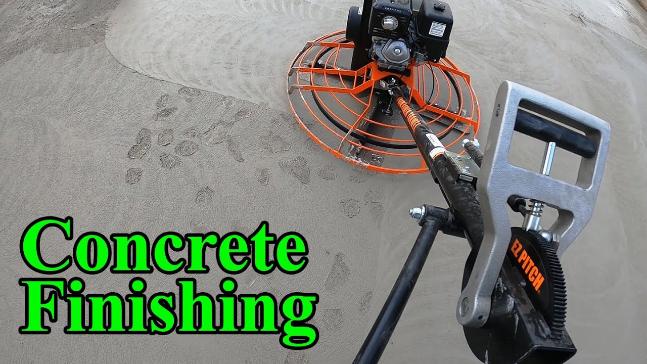 How to operate a concrete finishing machine power trowel