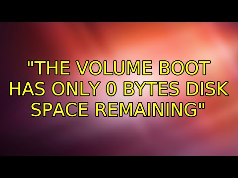 Video: Fix: Volume Boot Hanya Memiliki 0 Bytes Disk Space Tersisa