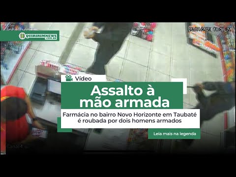 Farmácia no bairro Novo Horizonte em Taubaté é roubada por dois homens armados