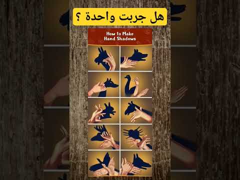 كيف تقوم بحركات ظل اليدين