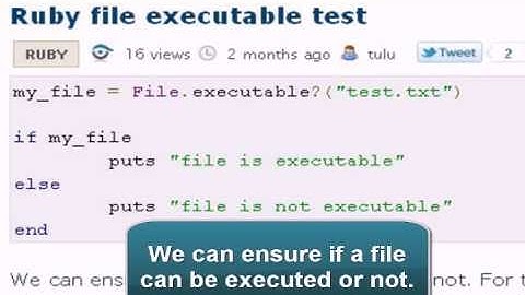 Ruby file executable test