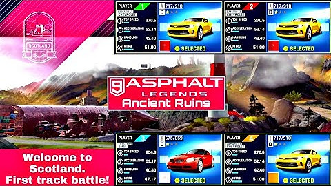 Switch Asphalt 9: Legends G8, 4P local splitscreen on Ancient Ruins, Camaro LT Chevrolet!
