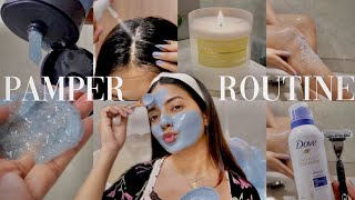 PAMPER ROUTINE ( haircare, skin care, body exfoliation + more) #pamperroutine