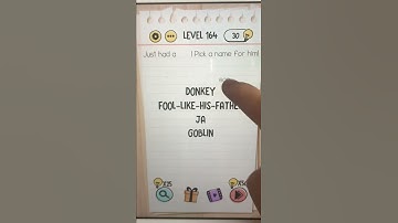 Brain Test Level 164 Just had a son! Pick a name for him