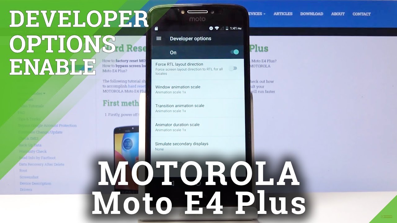 How to Enable or Turn on Developer Options on the Motorola Moto G4