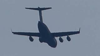 P1370085 USAF C-17 makes 6 or more passes #c17 #planes #clouds