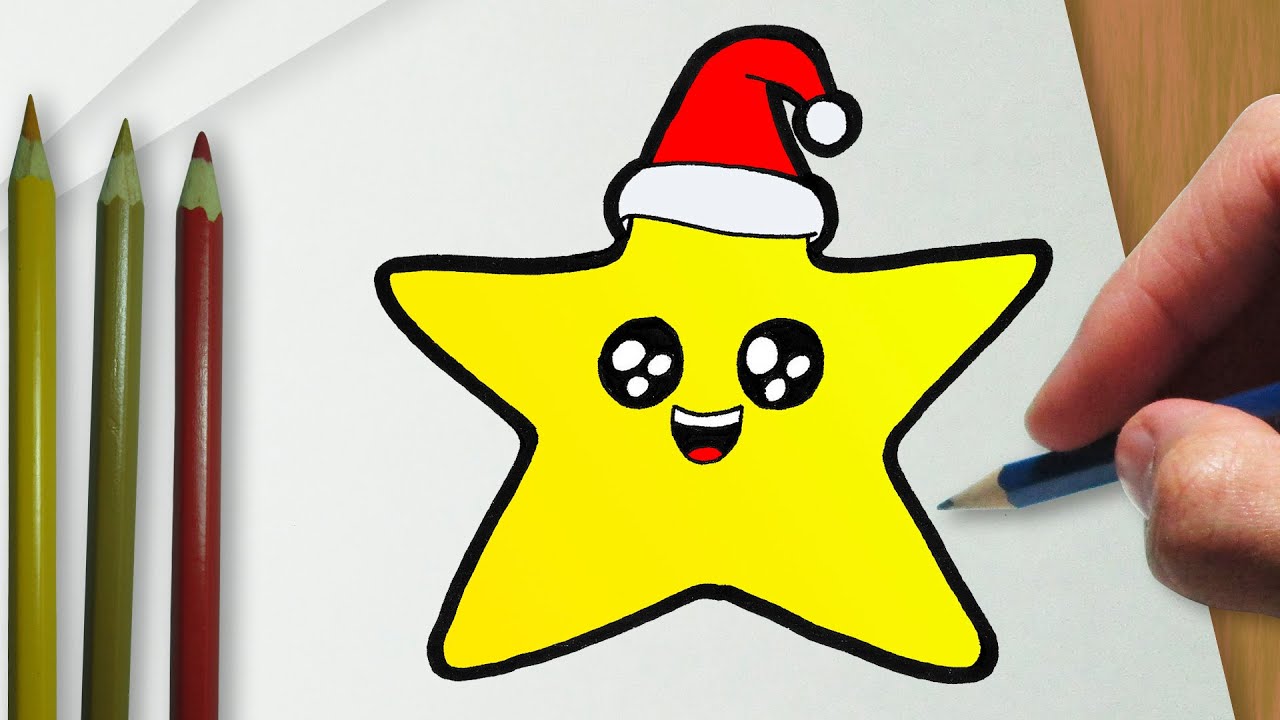 Como desenhar Presente de Natal fofo ❤ Desenhos Kawaii - Desenho