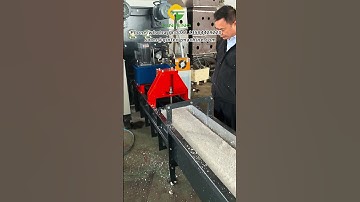 EPS compactor Polystyrene recycling plastic waste foam compressing from Qinfeng  #machine #epsfoam
