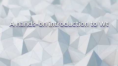 A hands on introduction to Wt