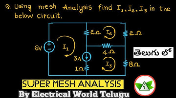 #3. How to perform Super Mesh Analysis.(Example problem)