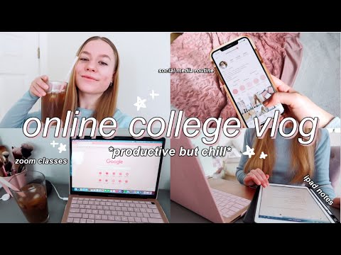 *online college* DAY IN MY LIFE | zoom classes, being productive, my new fave Hulu shows!