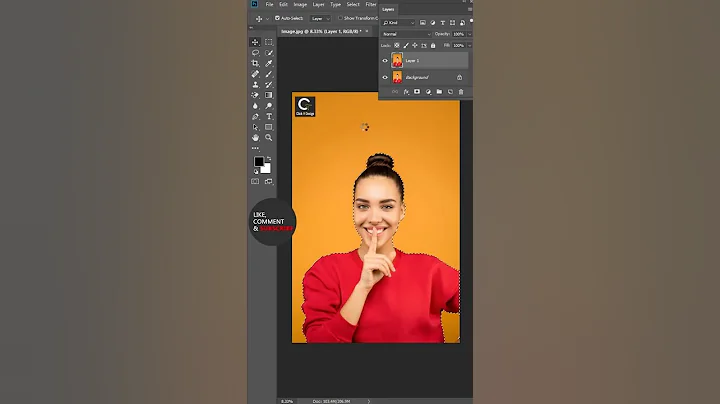 How to Remove Background in Photoshop 2022 | Quick Remove Background in Photoshop CC #Shorts