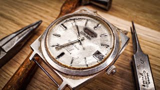 Restoration Forgotten Japanese Vintage Watch - FAIL Cracked Glass - Citizen - ASMR - Cal 5204 by Watcheyes 624,583 views 1 year ago 27 minutes