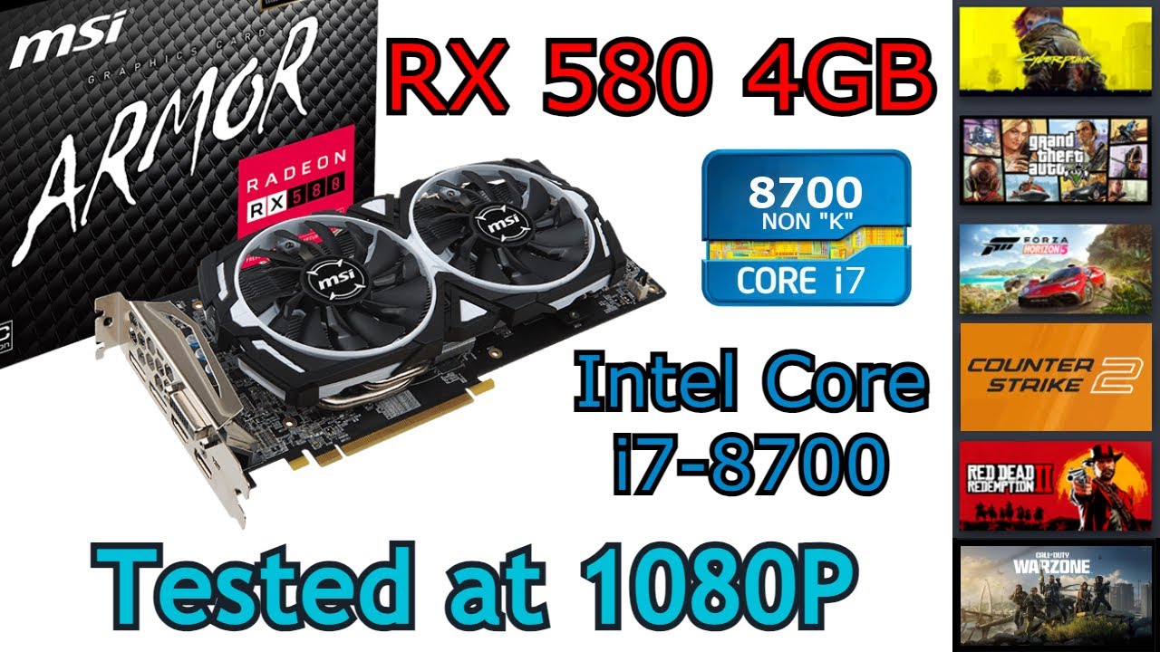 RX 580 4GB + i7-8700 | 6 Games tested at 1080P (2024) - YouTube