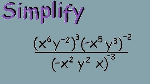 Simplify Expression with Integer Exponents - Example 2