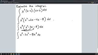 Indefinite Integral of Factored Polynomial