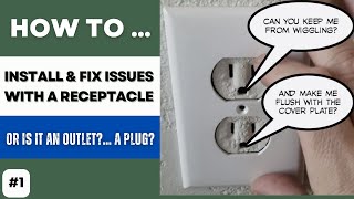 outlet / receptacle issues - loose, non-flush, sunken outlet fix & replacement