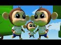 Fünf kleine Affen | Lied für Kinder | Nursery Rhymes For Kids | Kids Songs | Five Little Monkeys