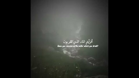 أفرأيتم الماء الذي تشربون القران الكريم ارح سمعك