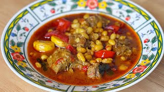 Moroccan Beef and Beans Dish ? Step By Step ?