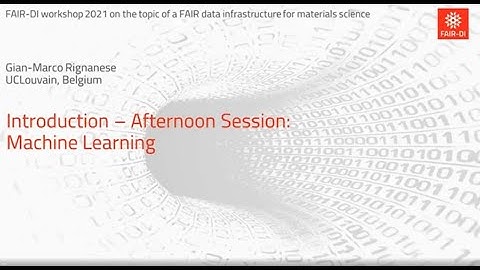 Gian-Marco Rignanese: Introduction to Machine Learning