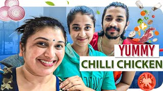 Yummy Chilli Chicken | Special Recipe by my Kids || Pavithra Jayaram