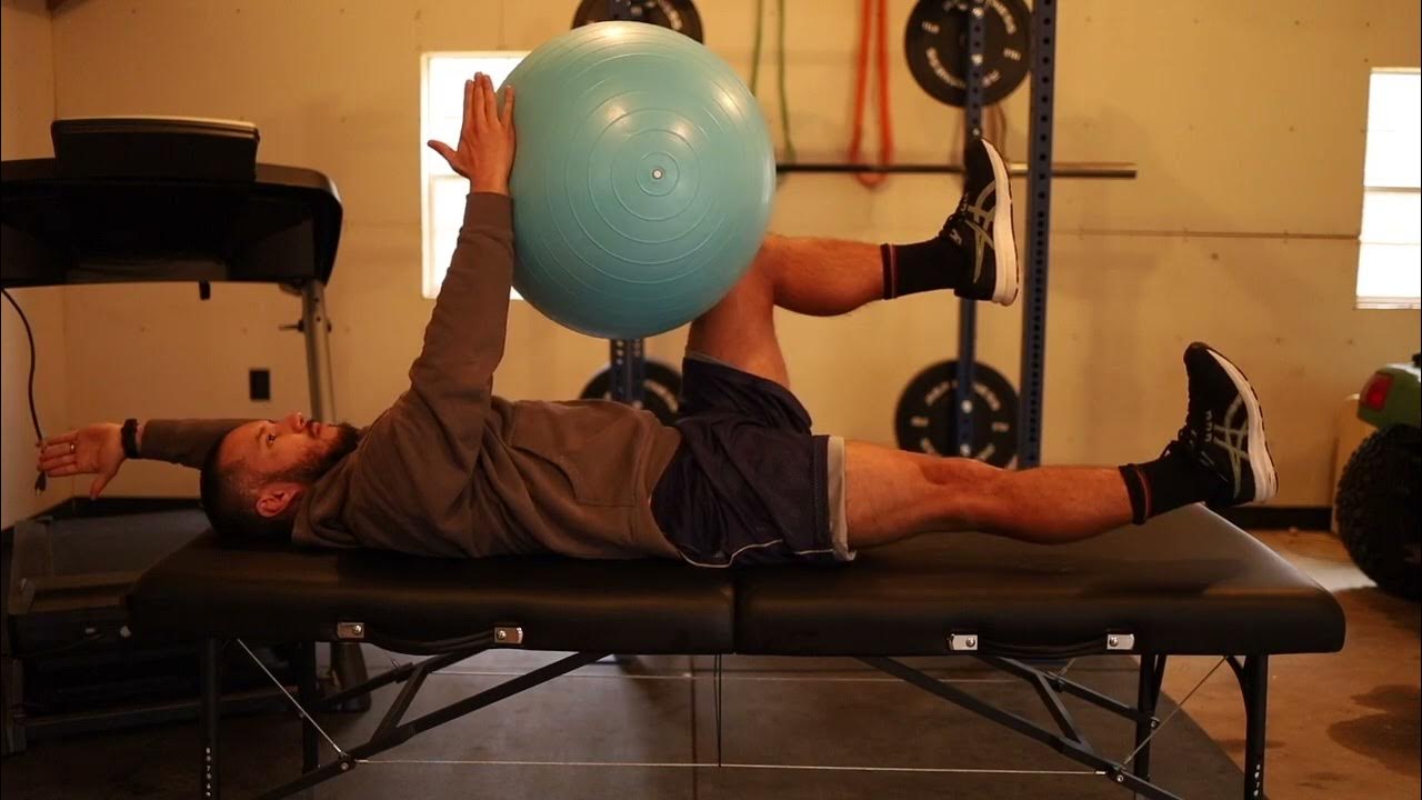 Dead bug, Stability Ball Feet Up YouTube
