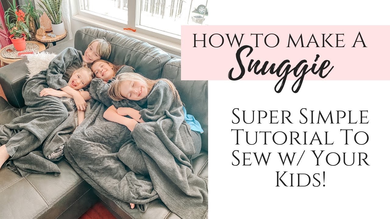 How To Make An Easy Snuggle Blanket With Sleeves For Kids And Adults DIY Snuggie Sewing Tutorial YouTube