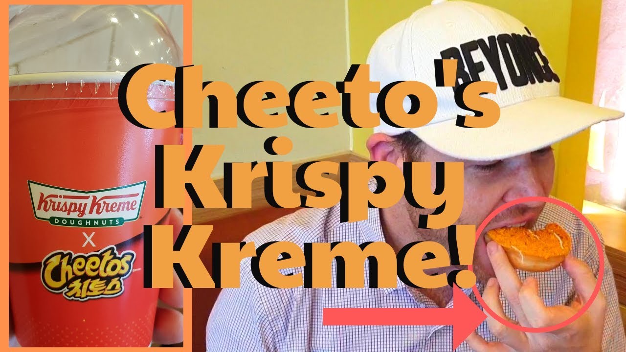 Tasting Cheeto's Krispy Kreme Donut in South Korea! OMG! review! YouTube