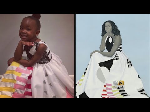 Video: The Girl Shocked By The Portrait Michelle Obama Dresses Like Her For Halloween