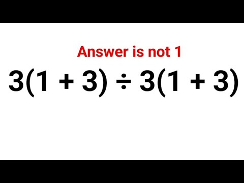 3(1 + 3) ÷ 3(1 + 3). Literally everyone thought the answer was 1 and got it wrong! #fastandeasymaths