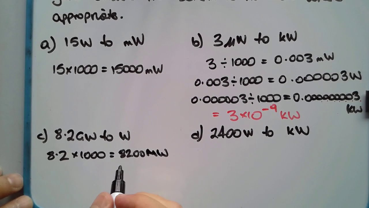 How To Convert Between Metric Units For Electrical Power milliwatts how-to-convert-between-metric-units-for-electrical-power-milliwatts