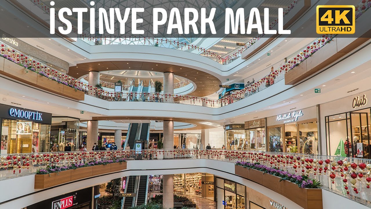 Luxury fashion brand stores (Gucci, Louis Vuitton) at the open-air 'street  side' section of Istinye Park, a massive American-designed shopping mall.