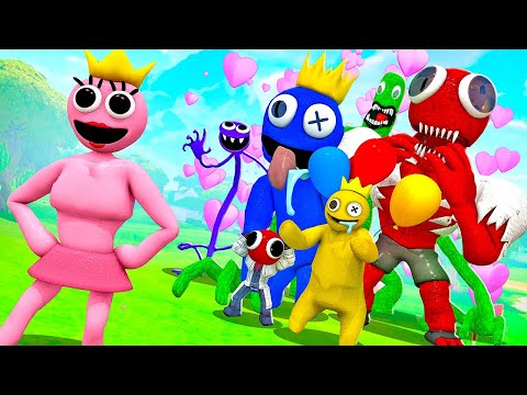 РАДУЖНЫЕ ДРУЗЬЯ ВЛЮБИЛИСЬ В РОЗОВУЮ ДЕВОЧКУ В ГАРРИС МОД! RAINBOW FRIENDS В Garry`s Mod!