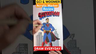 Live highlight / SUPERMAN/ DC COMICS / GCI STUDIOS/ #dcmultiverse / WOOMER ART SUPPLIES/ #drawing