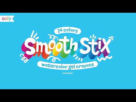 Ooly Smooth Stix Watercolor Gel Crayons Set