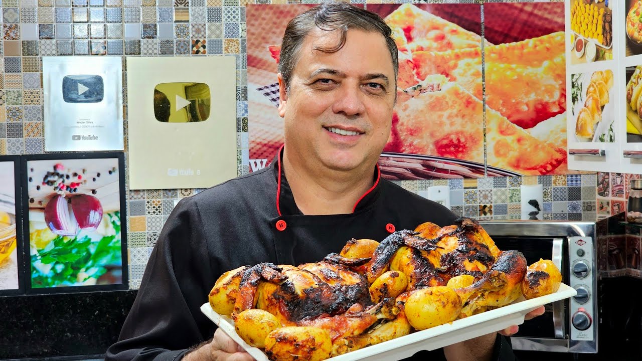 FRANGO ASSADO COM BATATAS ESPECIAL DE NATAL UMA DELÍCIA 