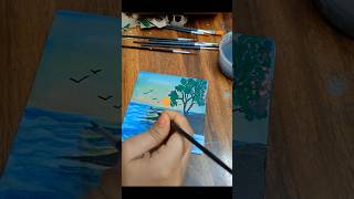 Mini canvas painting 🎨🖌️ | Easy Acrylic Painting for beginners