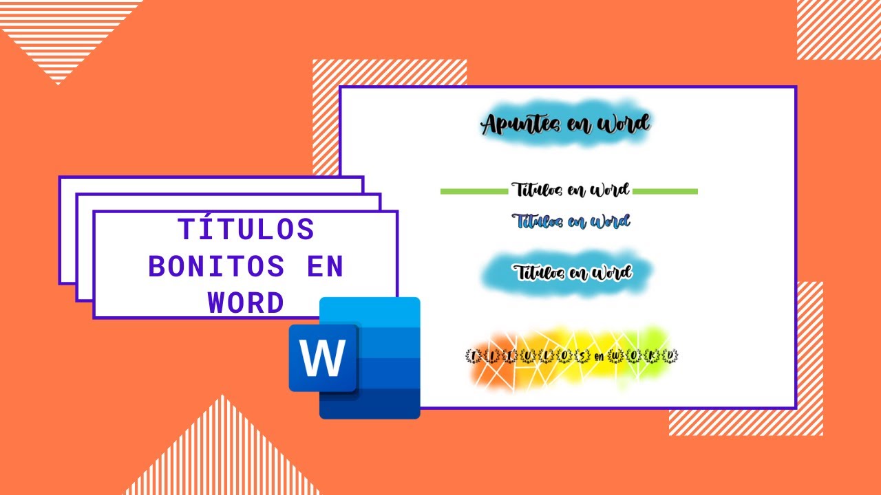 Como hacer títulos bonitos en Word!!! YouTube
