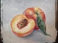 Живопись масляными красками. Персики. Oil painting. Peaches.