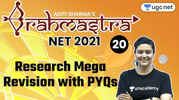 NTA UGC NET 2021 | Brahmastra JRF 2021 | Research Mega Revision with PYQs | by Aditi Sharma