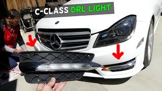 Details about   Pair For Benz W204 C Class C300 2008-2011 LED Fog Lamp DRL Daytime Running Light