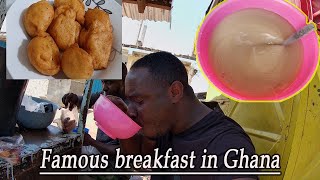 The famous breakfast in Ghana KOKO || Millet porridge || Hausa koko || street food ||