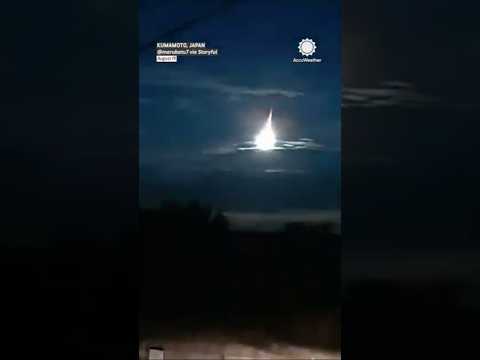 شهاب آسمان شب را در ژاپن روشن کرد