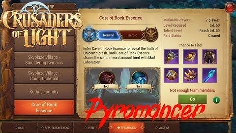 Core of the Rock - Avaclone Pyromancer Elemental mage - Crusaders of light - ElfOwl OP!!!