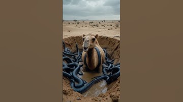 Camel Trapped by Snakes Rescued by Brave Team!