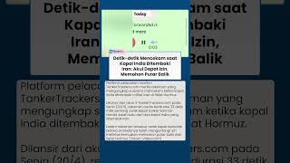Detik-detik Mencekam saat Kapal India Ditembaki Iran: Dapat Izin Memohon Putar Balik dari Hormuz