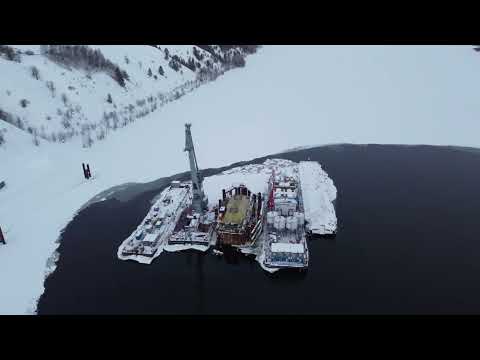 Строительство моста через р.Кама, обход Нижнекамска и Наб.Челнов, трасса М12. Февраль 2024г.