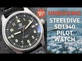 STEELDIVE SD1940 Unboxing - Classic Pilot Watch Inspired